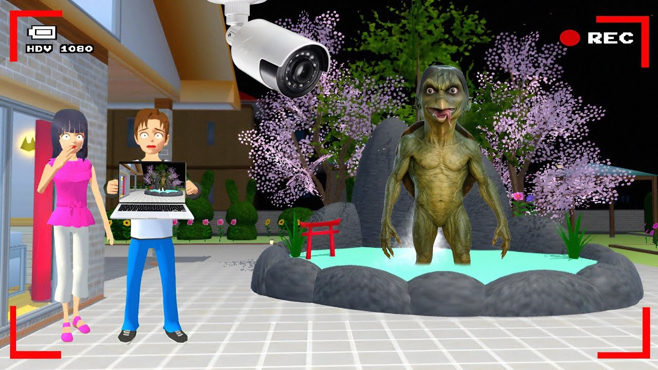 Yuta Mio Panik CCTV Merekam HANTU KAPPA Di Belakang Rumah Yuta 😱 | Sakura School Simulator