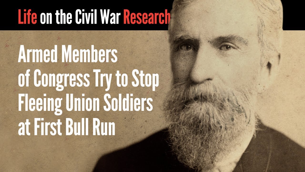 Armed Members of Congress Try to Stop Fleeing Union Soldiers at First Bull Run