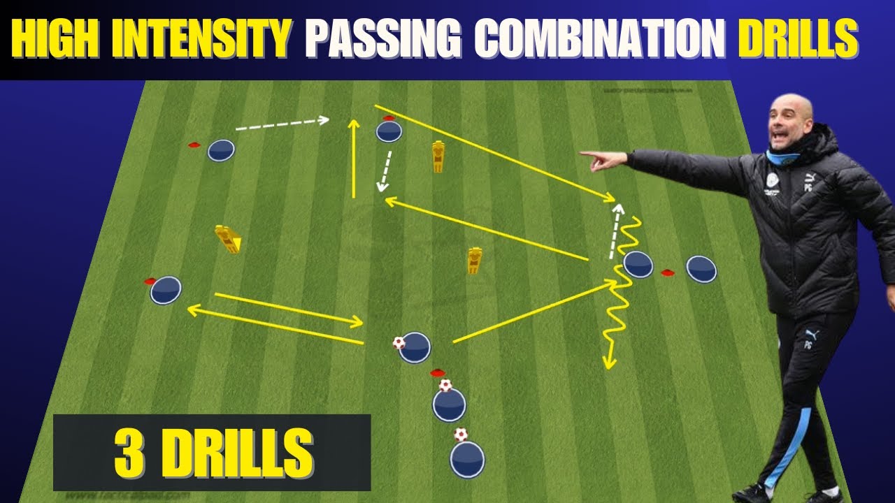 🎯Pep Guardiola - High Intensity Passing Combination Drills / 3 Passing Drills