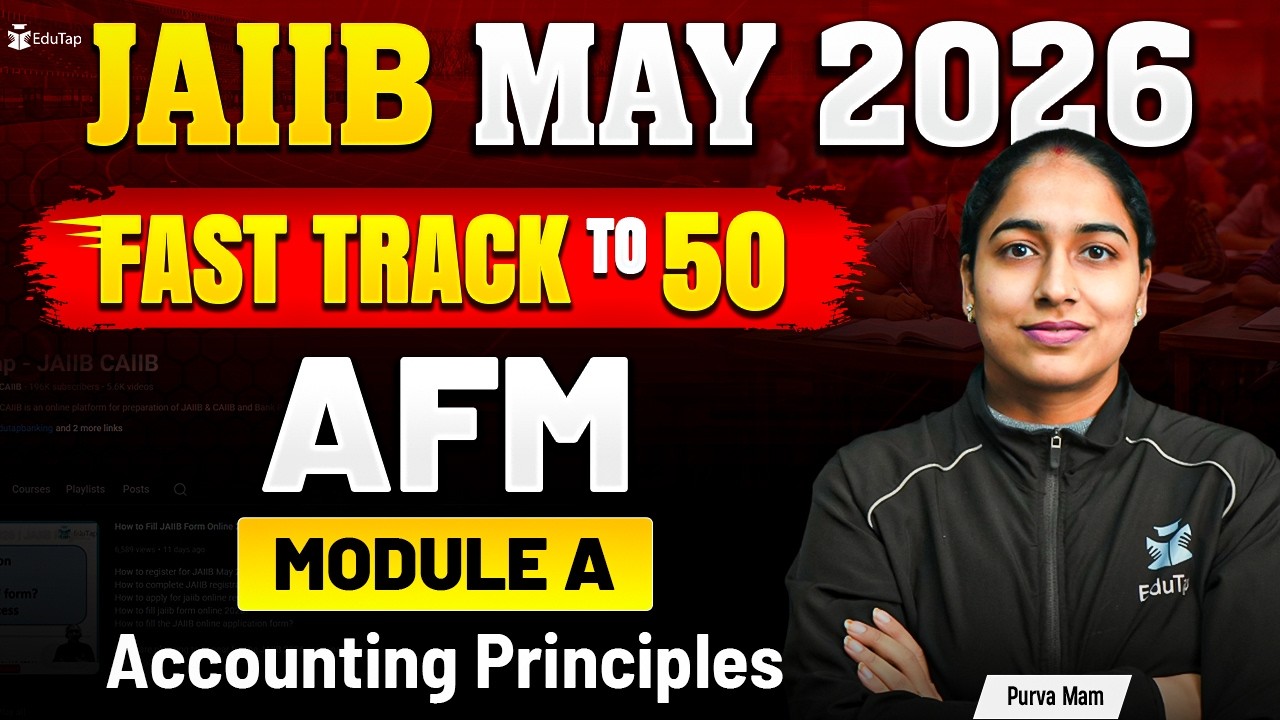 JAIIB AFM Free Online Classes 2026 | Accounting Principles MCQ Practice | JAIIB May 2026