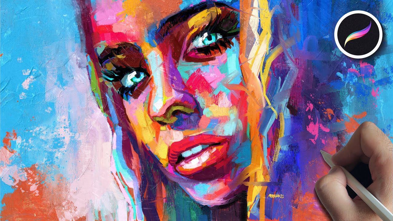 How I Painted a Portrait with Oils in Procreate in the Style of Françoise Nielly