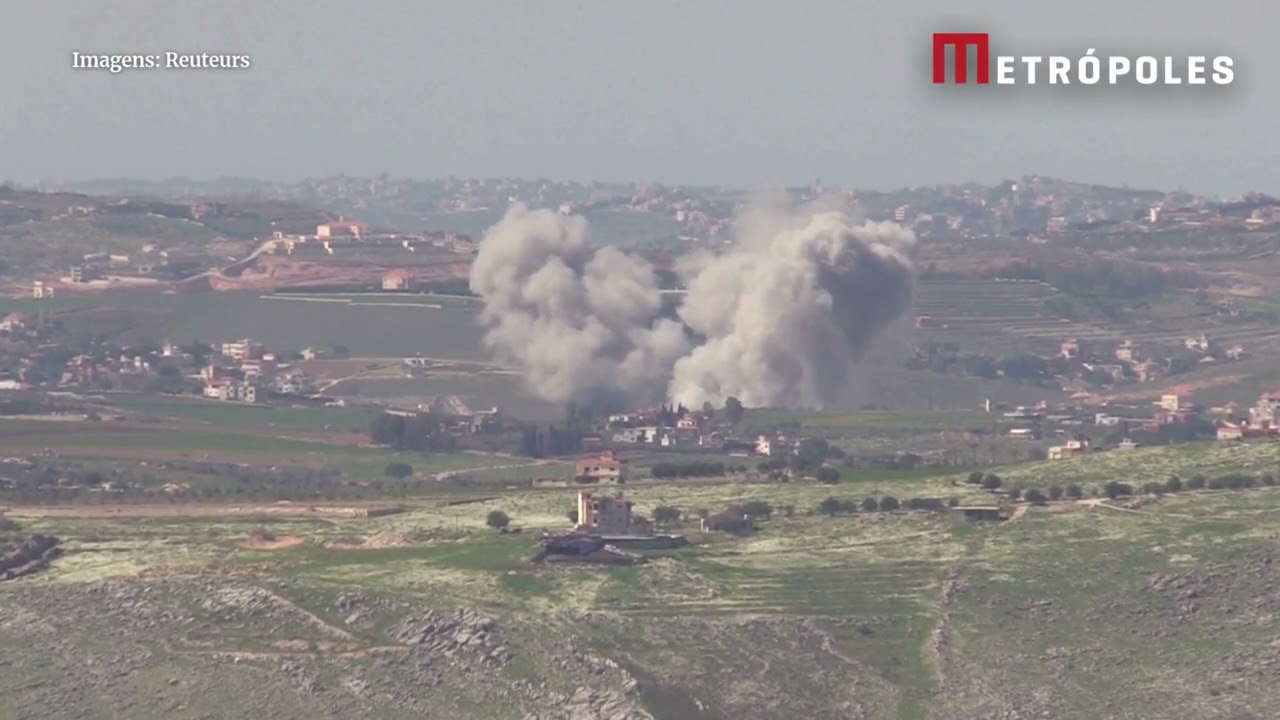 Imagens mostram ataques israelenses no sul do Líbano