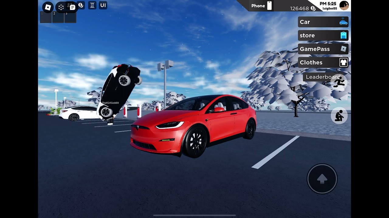 Tesla light show in Roblox