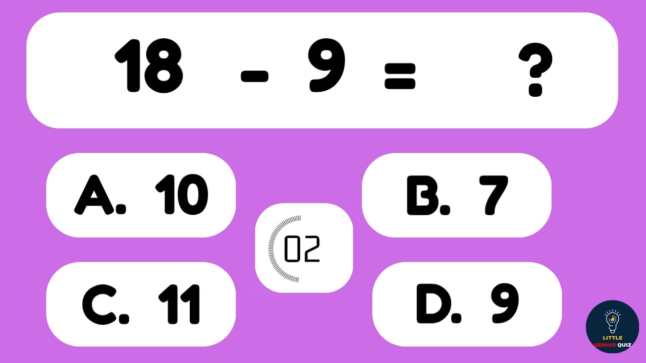 Fun Plus and Minus Quiz for Kids | 20 Easy Math Questions (Ages 6–8)
