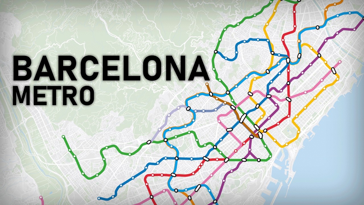 Evolution of the Barcelona Metro 1863-2050 (geographic map)