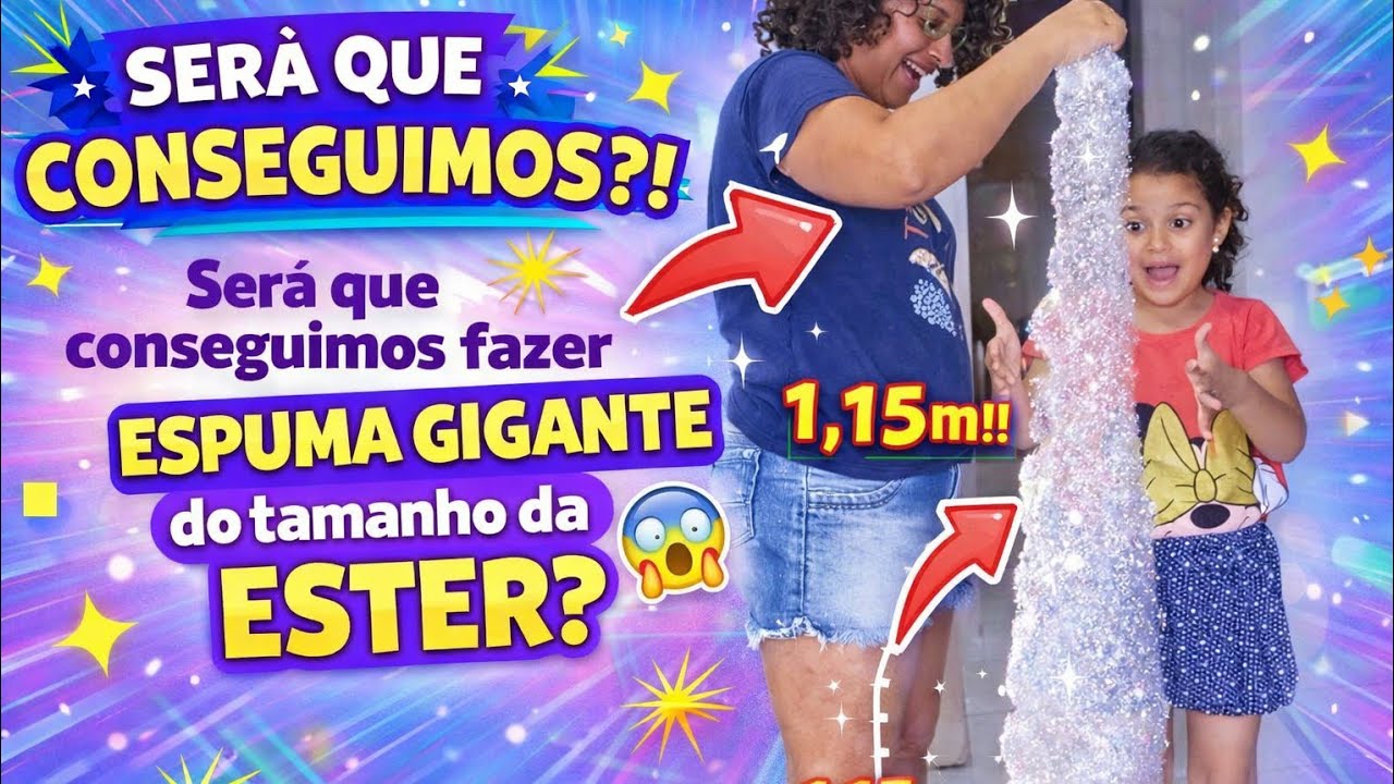Como fazer uma espuma gigante - brincadeira de criança 