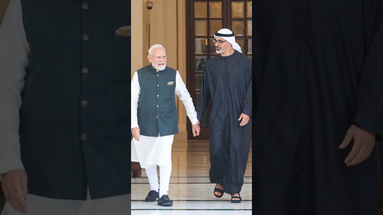 PM Modi meets crown Prince of Abu Dhabi Khaled bin Mohamed bin Zayed Al Nahyan | #brics | #shorts