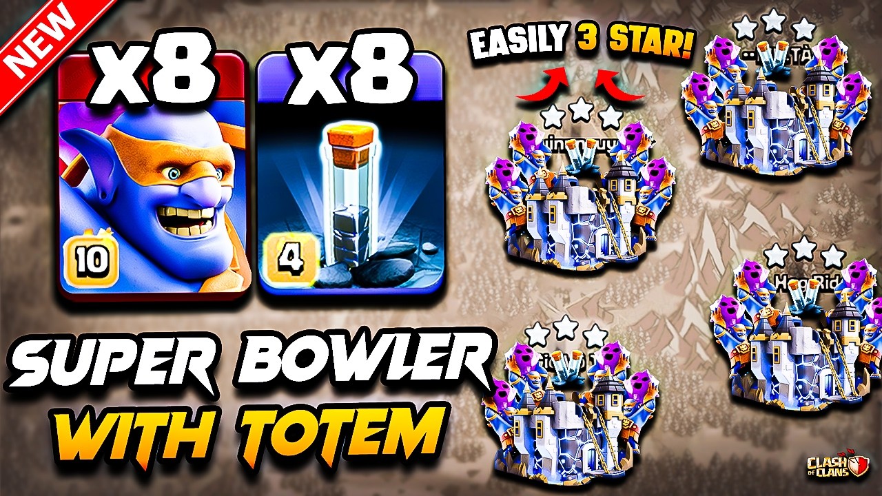 Th18 SUPER BOWLER Attack With TOTEM Town Hall 18 | Best TH18 Attack Strategy With SUPER BOWLER 2026