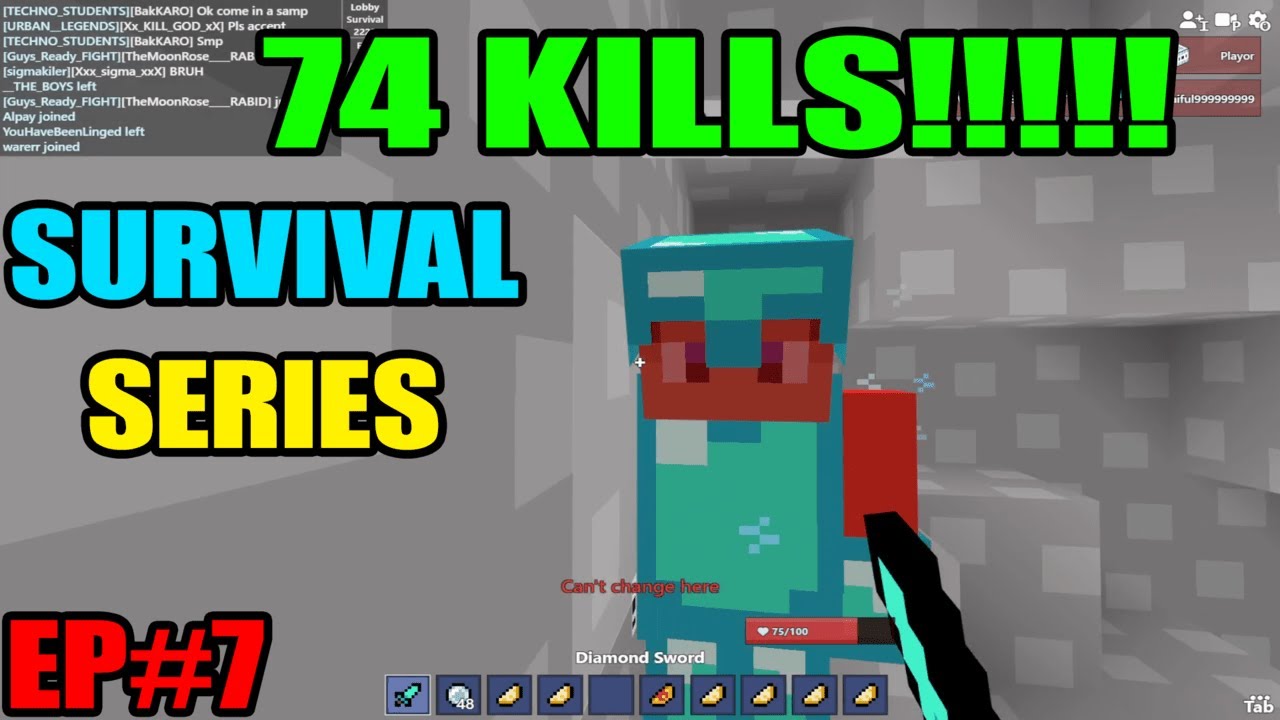 Bloxd.io SURVIVAL EP#7 ( 74 KILLS STREAK !!! ) || Bloxd.io