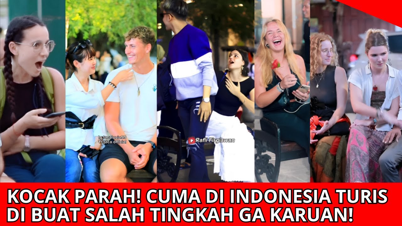 KOCAK PARAH! CUMA DI INDONESIA TURIS DI BUAT SALAH TINGKAH!
