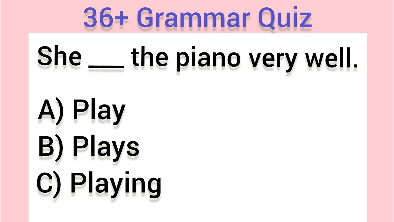 ✅ Test Your English Grammar Level | 36 MCQs Quiz Challenge (Only Genius Score 30+)