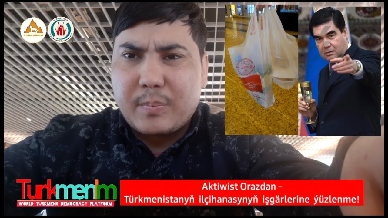 D&uuml;zeldiş Aktiwist Orazyň il&ccedil;ihananyň paketine jogaby #Turkmenim