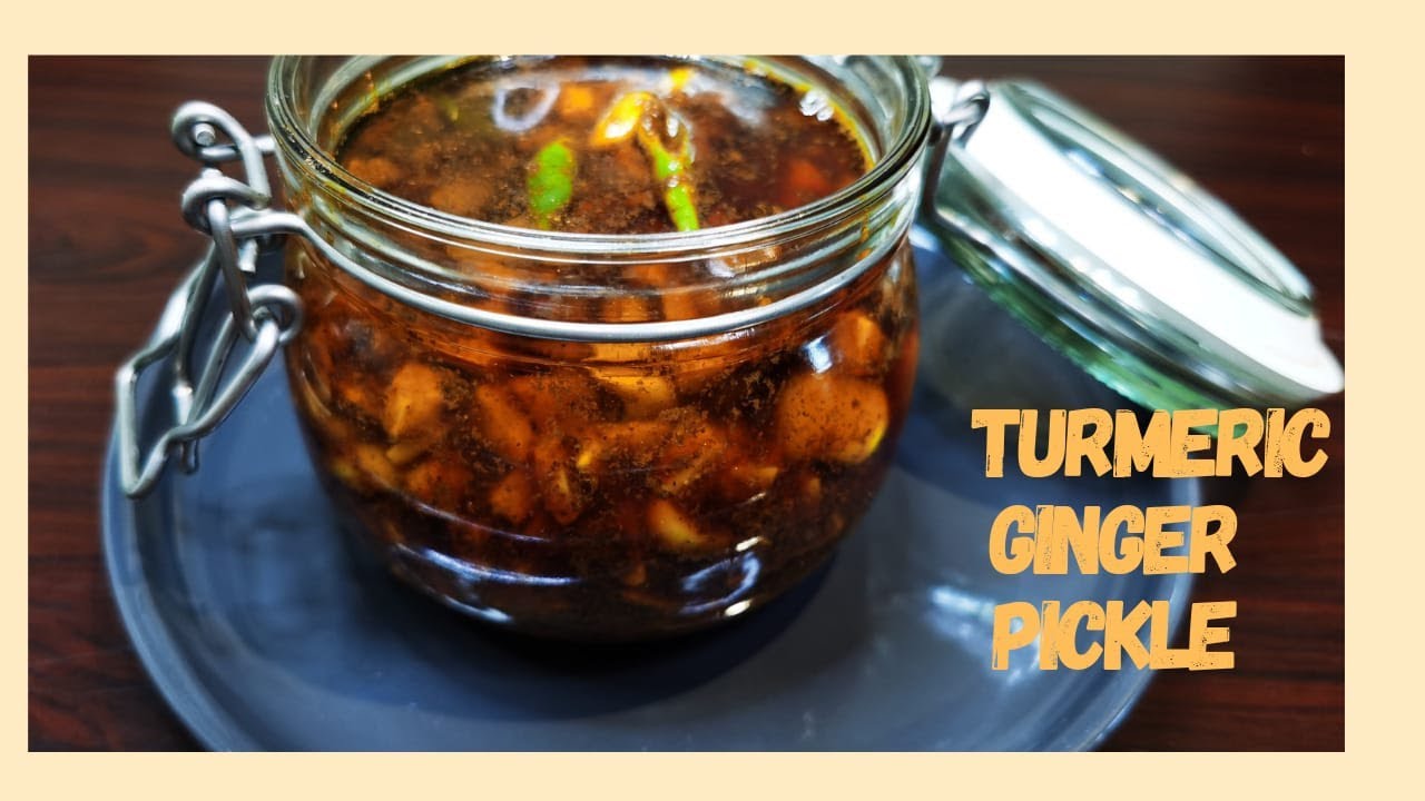 How to make Turmeric Ginger pickle | Fresh Turmeric Pickle Recipe | Instant Turmeric Pickle