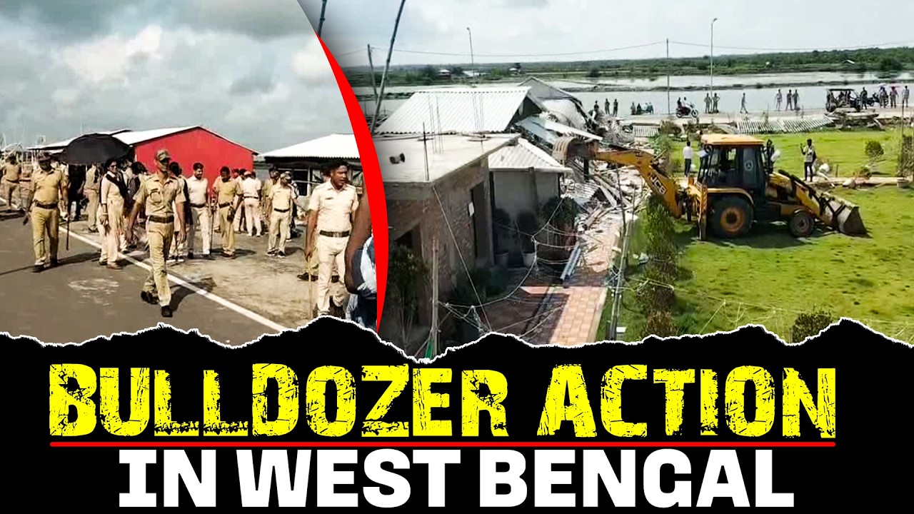 Bulldozer action in Bengal: Illegal Structures Linked to Ex-TMC MLA Shoukat Mollah's Son Demolished