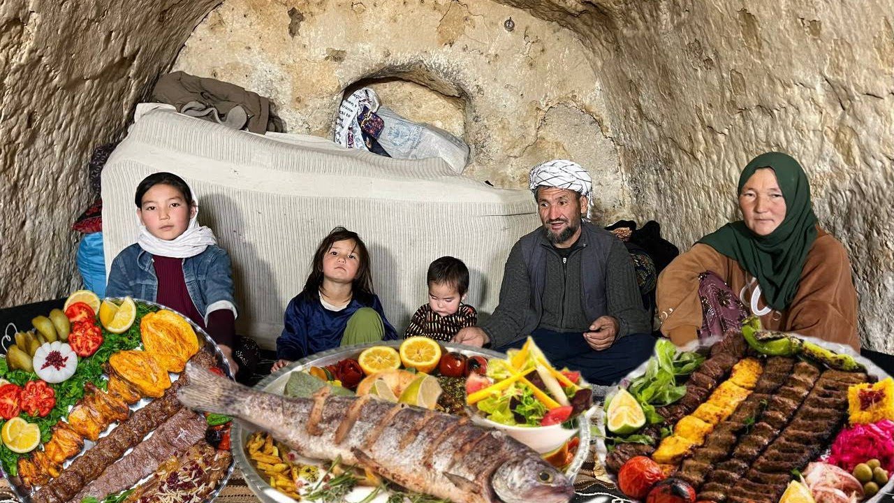 Cooking Delicious Fish for Iftar in Ramadan in a Mountain Cave | Authentic Village Life of Afghanis.