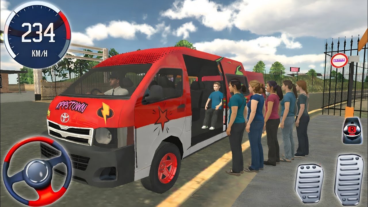 Realistic Van Driving Simulator | Passenger Pick & Drop Game 