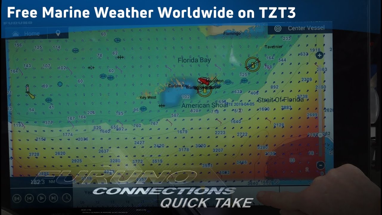 Furuno Connections Quick Take - Free, World-wide NavCenter Marine Weather Service on TZtouch3