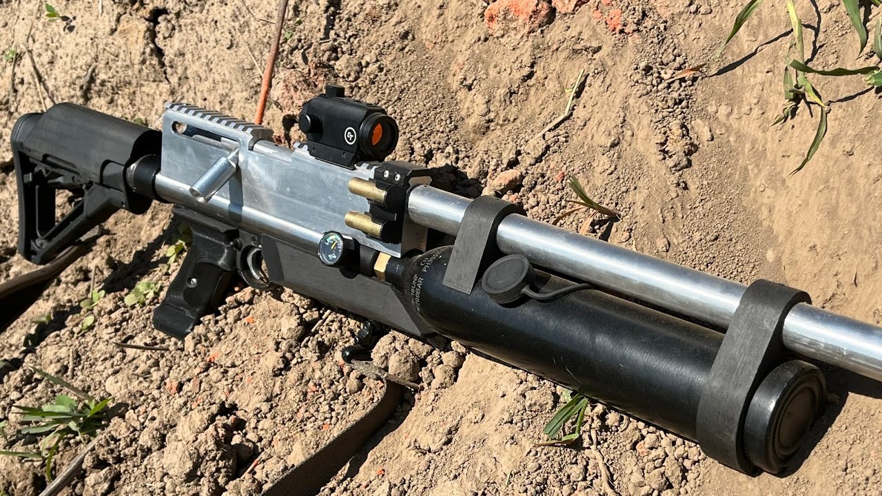 HOMEMADE .357CAL Big-Bore PCP AIRGUN Shotgun (SHELL EJECTING)