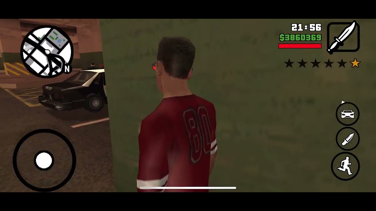 Kill police with knife in GTA San Andreas