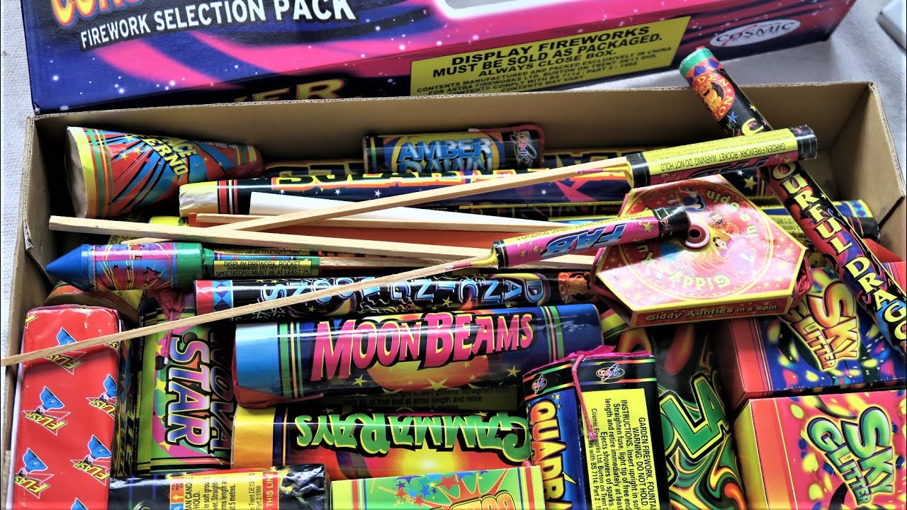 silver constellation fireworks selection  box