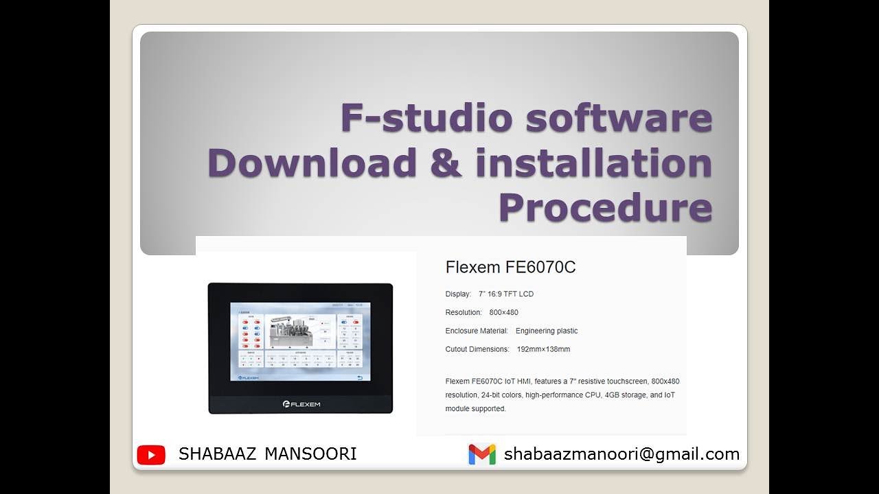 Flexem F studio software Download & installation Procedure for FE6070C HMI |Tutorial|