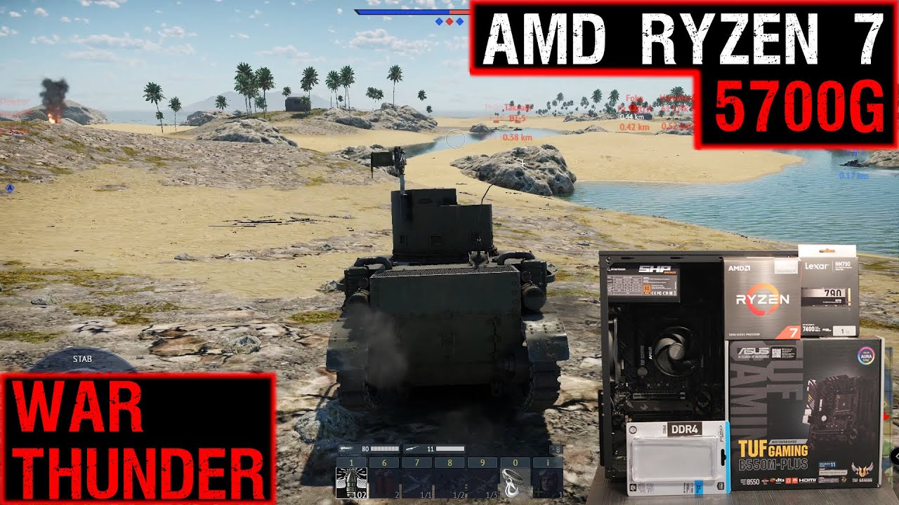 Amd Ryzen 7 5700G War Thunder - Ryzen 7 5700G Gaming - Asus Tuf Gaming B550M Plus - 5700G 32GB