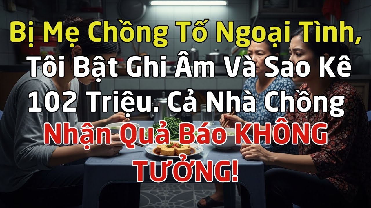 Bị Mẹ Chồng Tố Ngoại Tình,Tôi Bật Ghi Âm Và Sao Kê 102 Triệu ..