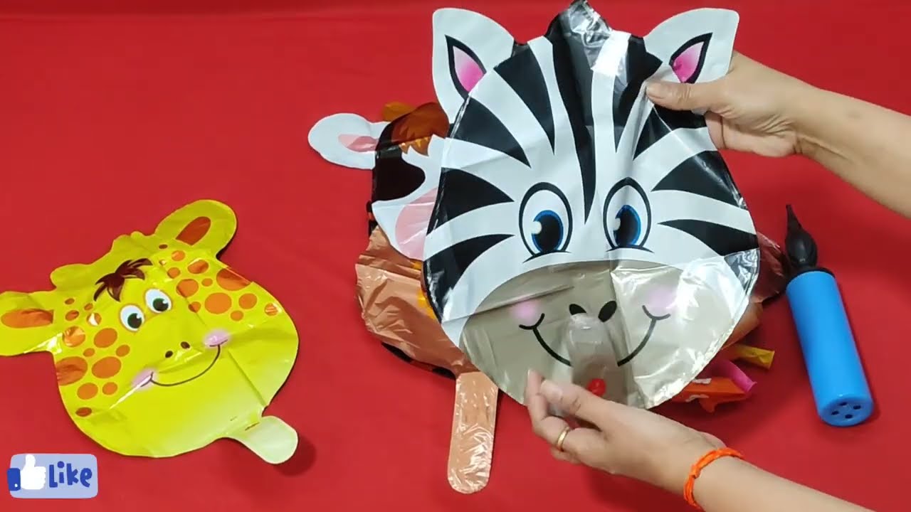 FUN ANIMAL FACE MYLAR BALLOON UNBOXING AND BLOWING ASMR SATISFYING VIDEO!!
