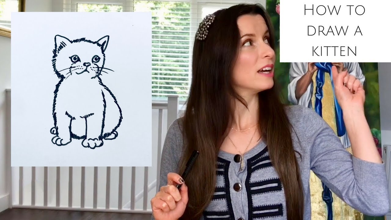 How to draw a kitten