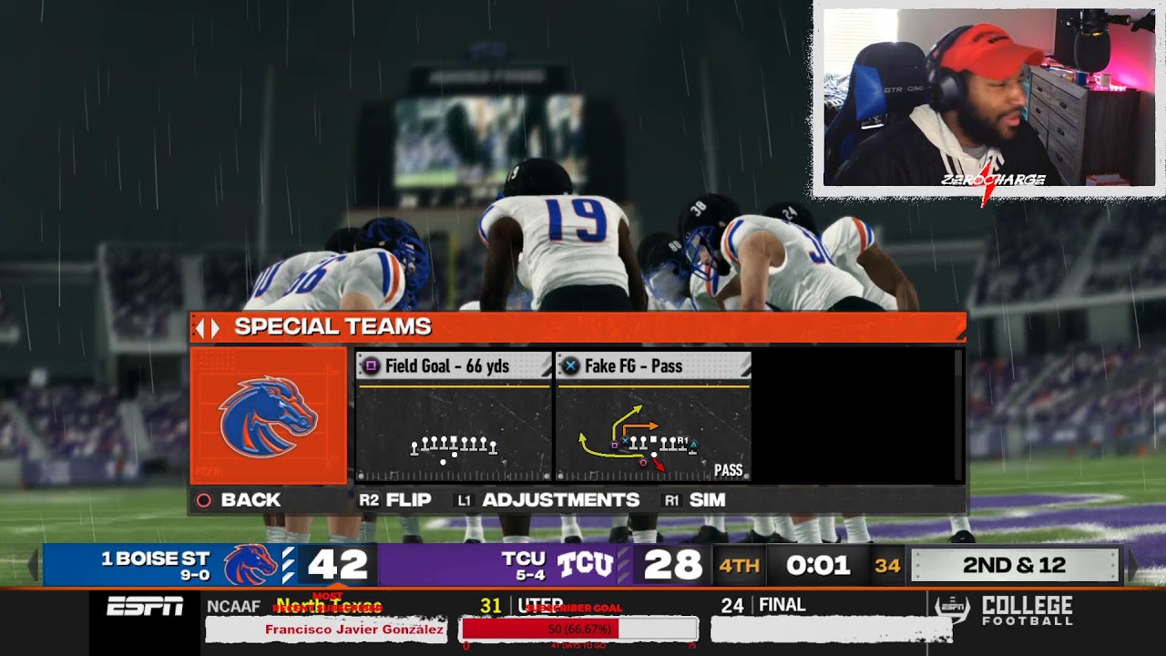🔴LIVE  - College Football Revamped - Dynasty - Boise State -  Yr 6