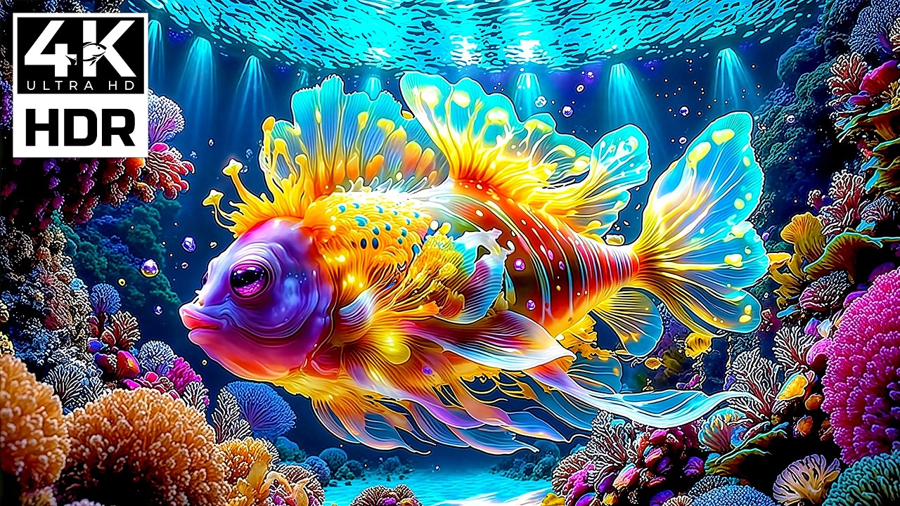 Amazing 4K Ocean Adventure 🐳 Explore Majestic Sea Life in a Peaceful Blue Ocean World