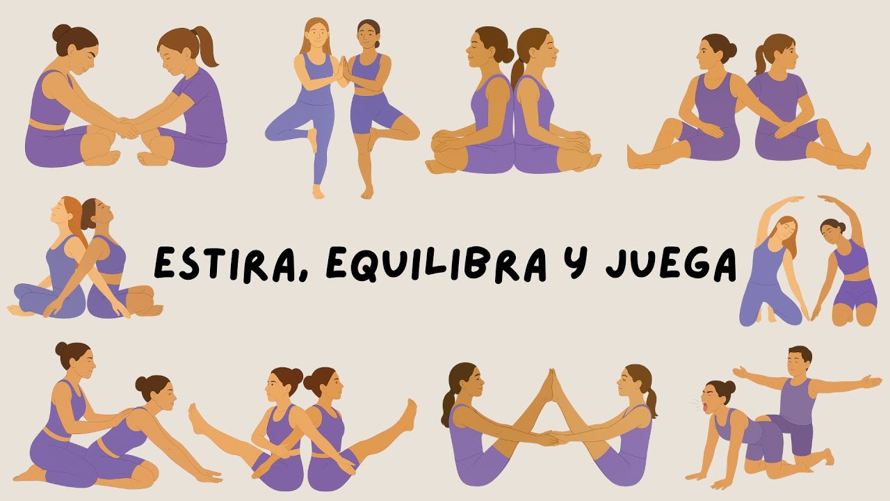 Aventura de Yoga en Pareja para Niños Posturas para Estirar Equilibrar y Jugar