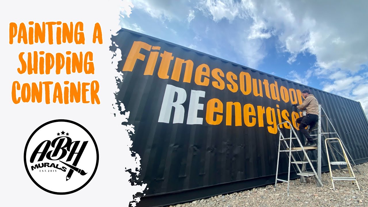 Painting a Shipping Container Transformation + Logo Murals | ABH Murals 🇬🇧