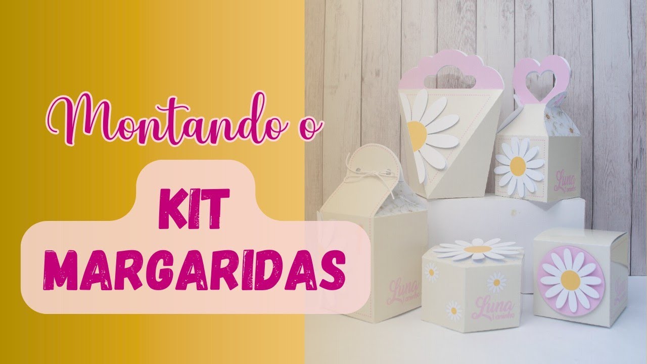 Montando caixinhas margaridas