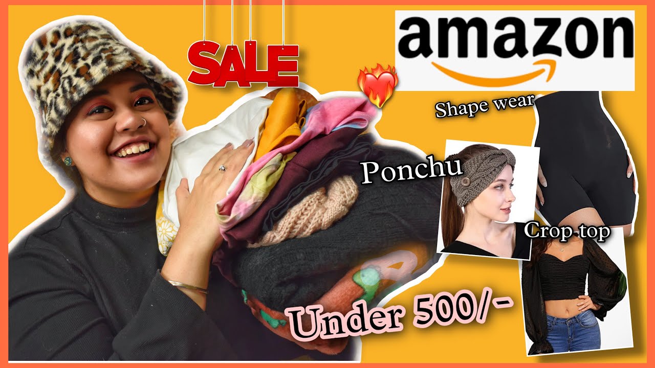 *AMAZON HAUL* 😍Products under 500/- 🤩| shaper, hats, crop tops and more❤️‍🔥