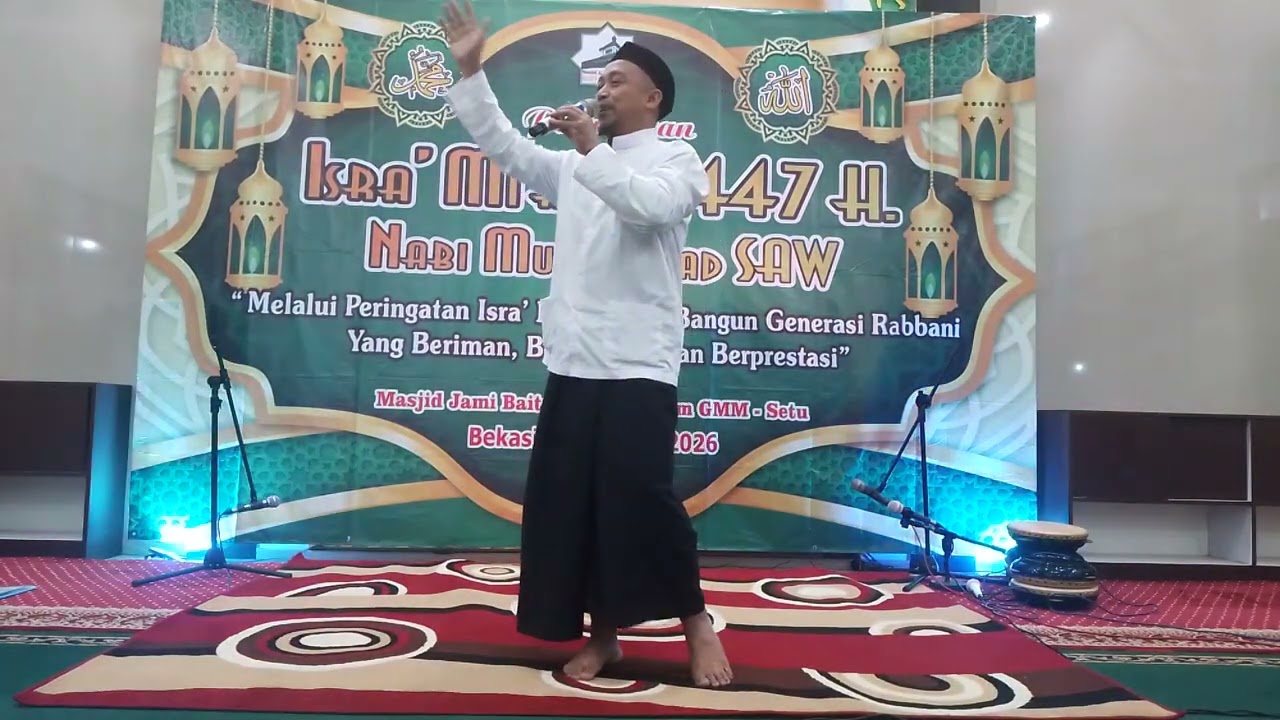 Sambutan ketua DKM bapak Edi Gunawan dalam acara Isra Mi'raj 1447H Nabi Muhammad SAW