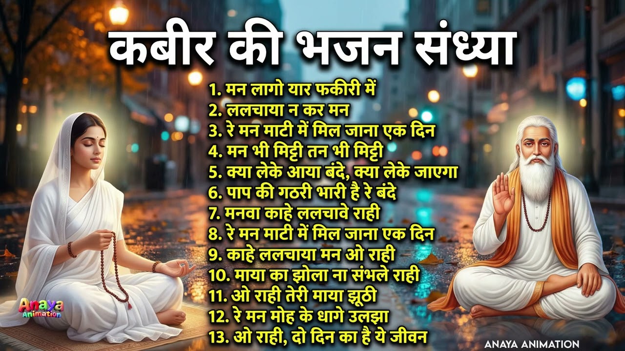 कबीर की भजन संध्या | मन लागो यार फकीरी में | टॉप 13 कबीर भजन | शांति और वैराग्य भजन संग्रह 2026