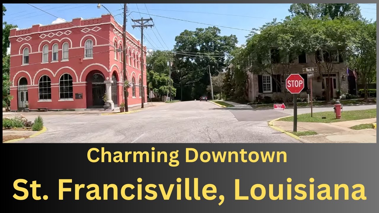 Charming Downtown of St. Francisville, LA | Dash Cam Driving Tour Louisiana 4K