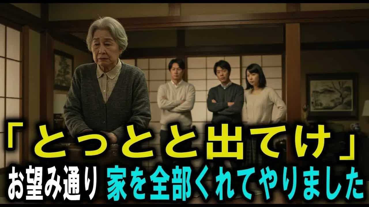 「とっとと出てけ」──召使い扱いされた母は、家ごと息子にくれてやりました