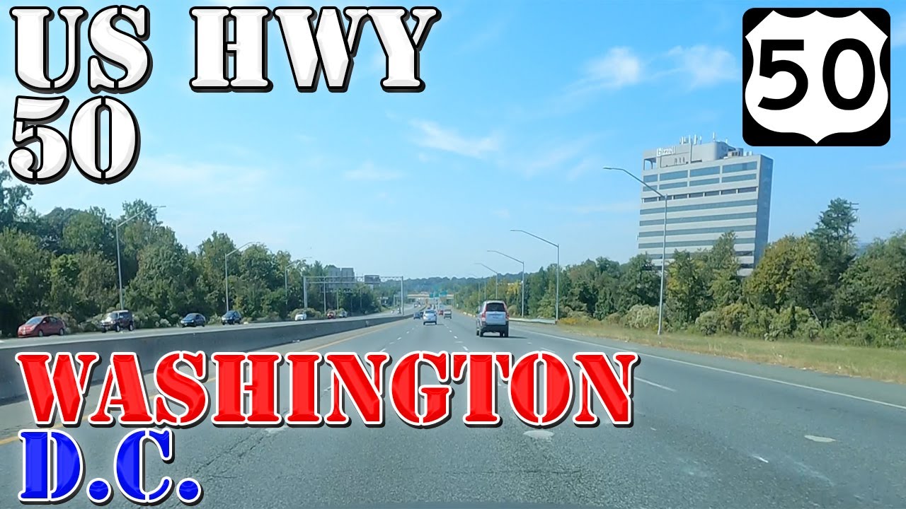 US 50 West - Annapolis Maryland to Washington DC - 4K Highway Drive