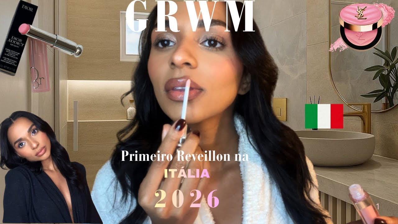 GRWM ITÁLIA: usei preto na virada,make mais facil do mundo, parei de adiar minha vida..