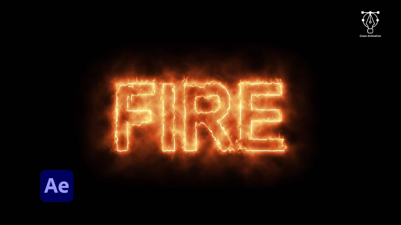 After Effects Tutorial: Realistic Fire Text Animation
