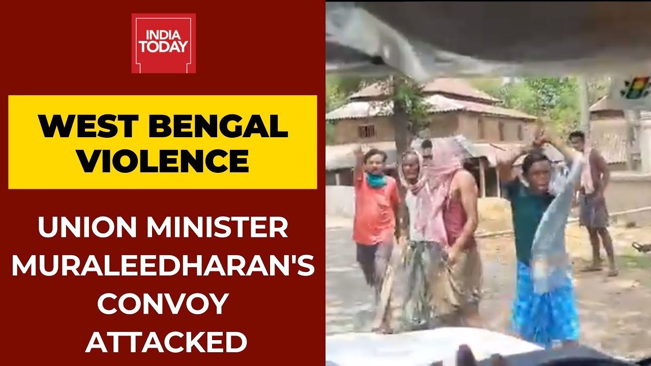MoS V Muraleedharan's convoy Attacked With Stones During Bengal Visit