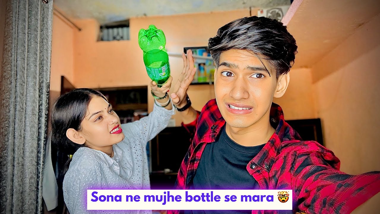 Bottle hitting challenge 😂| part 2 | Amit Sona vlogs 