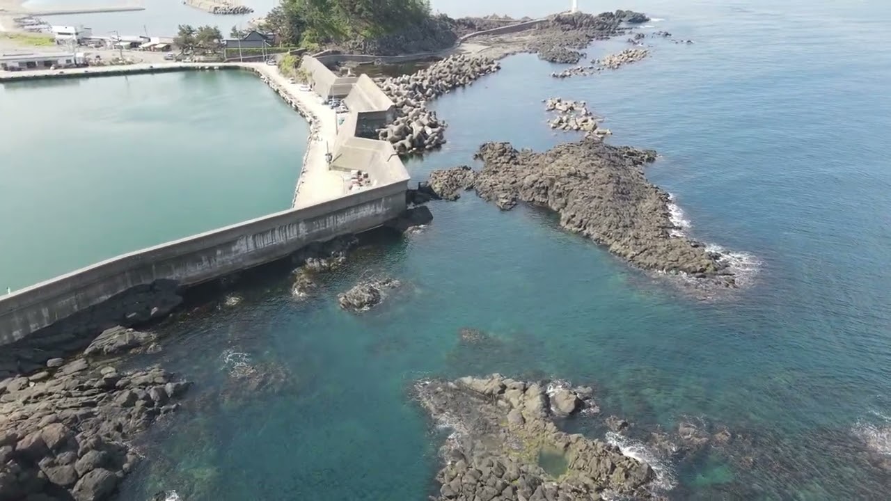 山形県鶴岡市　鼠ヶ関漁港で空撮！！