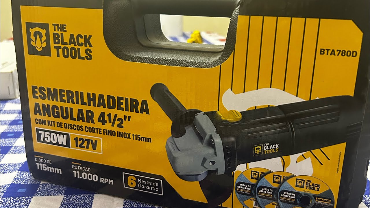 Esmerilhadeira de 4 1/2 BlackTools Unboxing