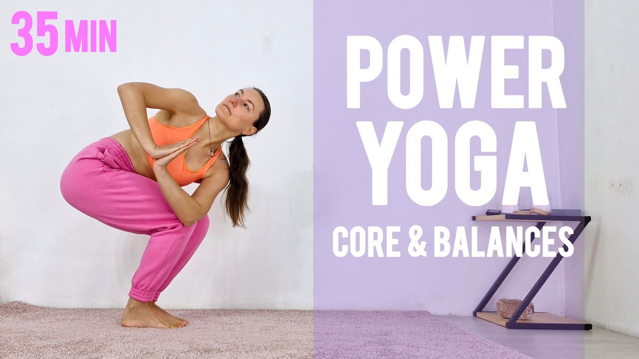 Power Yoga con Balances, Core y Torsiones - 40 min para sudar
