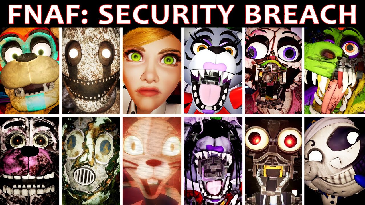 FNAF Security Breach - All Jumpscares (Complete & Rearrange)
