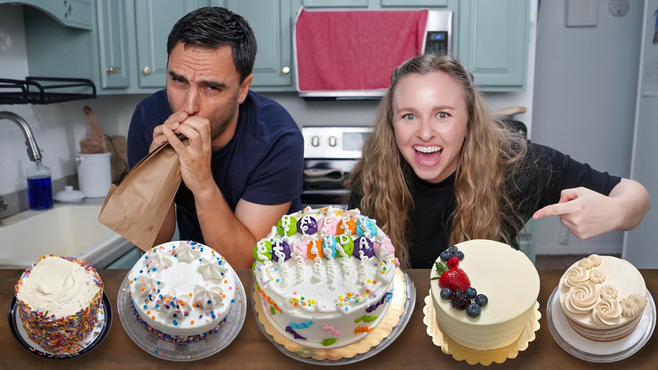 An Italian Tries Grocery Store Birthday Cakes 🤣🤌🏼
