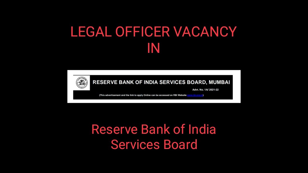 Reserve Bank of India Vacancy | Legal Officer Vacancy | Legal Jobs 2022 | #shorts | RBI Recruitment
